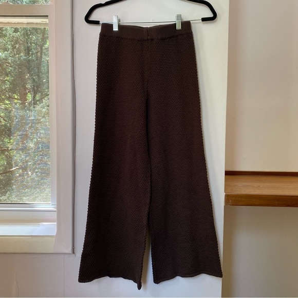 NWT Free People Hailee Sweater Set FP Beach 2 Piece Loungewear Waffle Knit Brown - Picture 9 of 13